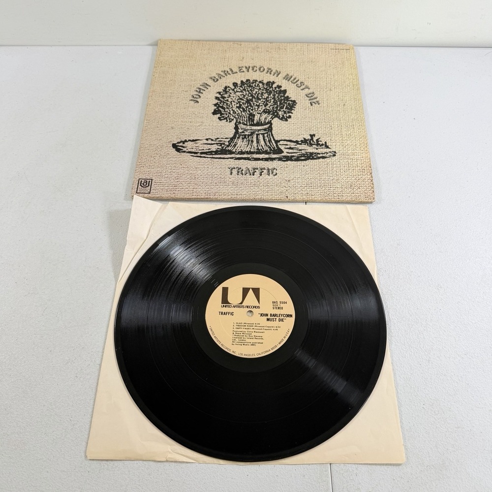 TRAFFIC‎ John Barleycorn Must Die Lp Vinyl Record UNITED ARTISTS UAS 5504 VG+